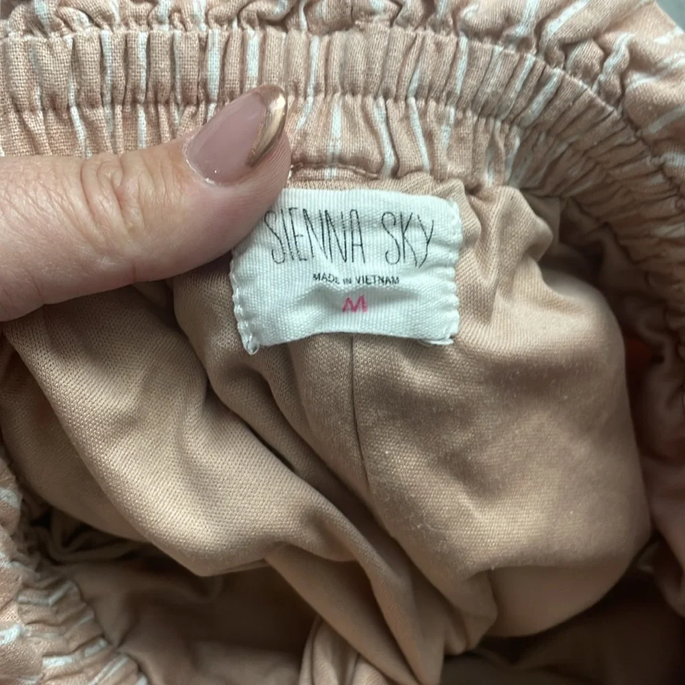 Sienna sky orange and white striped pants #A42 - Picture 2 of 2
